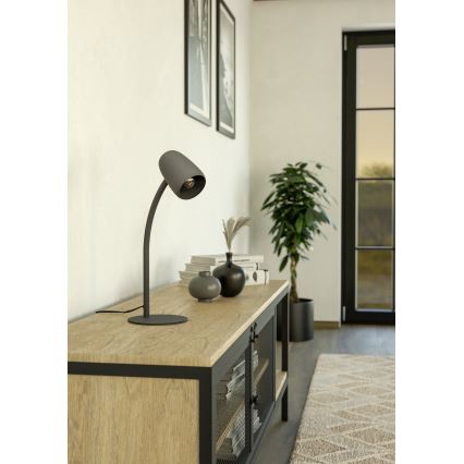 Eglo - Lampe de table 1xE14/18W/230V noire