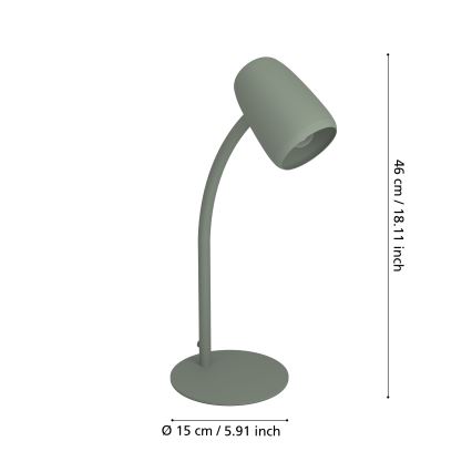 Eglo - Tischlampe 1xE14/18W/230V grün
