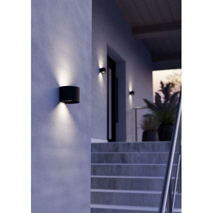 Eglo - LED-Außen-Wandleuchte 2x LED/2,8 W/230 V IP54 schwarz