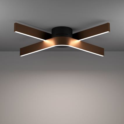Eglo - Plafoniera LED RGBW dimmerabile 2xLED/18W/230V 2700-6500K rame/nero