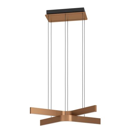 Eglo - Lampadario a sospensione LED RGBW dimmerabile con cavo 2xLED/18W/230V rame/nero