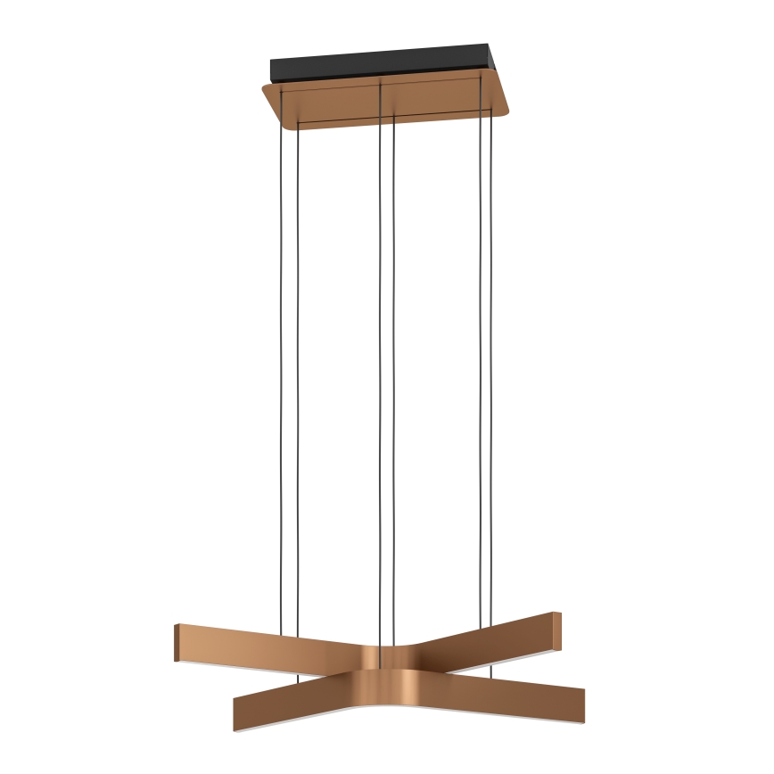 Eglo - Lampadario a sospensione LED RGBW dimmerabile con cavo 2xLED/18W/230V rame/nero