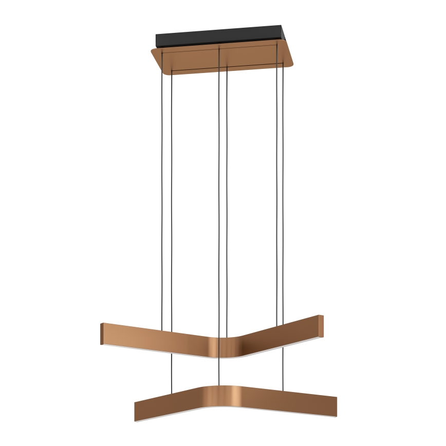Eglo - Lampadario a sospensione LED RGBW dimmerabile con cavo 2xLED/18W/230V rame/nero