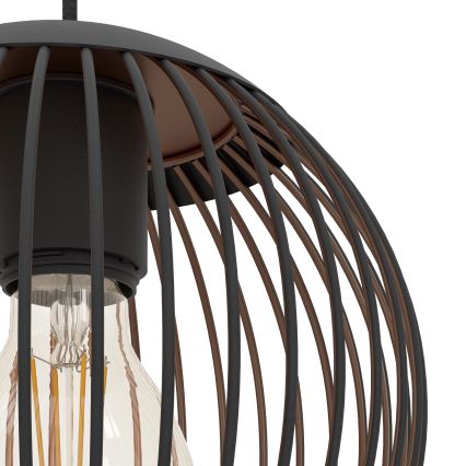 Eglo - Lampadario a cavo 3xE27/60W/230V nero