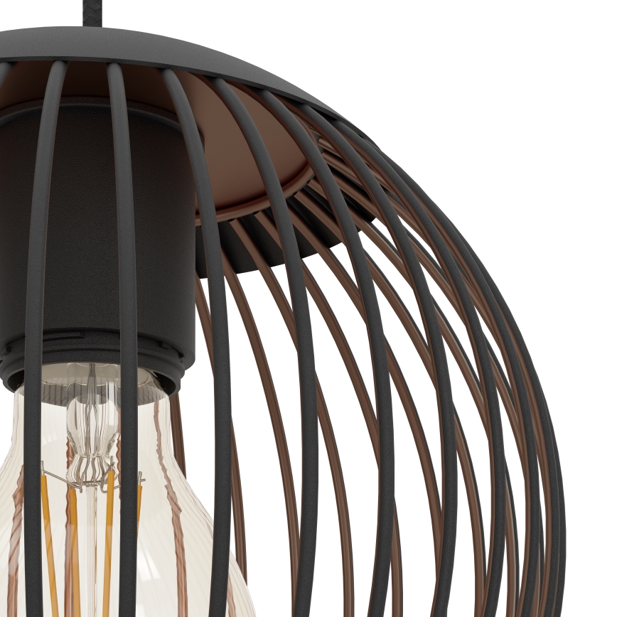 Eglo - Pendelleuchte mit Seilaufhängung 3xE27/60W/230V schwarz