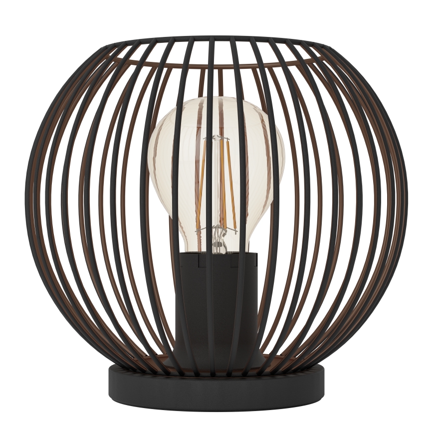Eglo - Lampe de table 1xE27/60W/230V noire