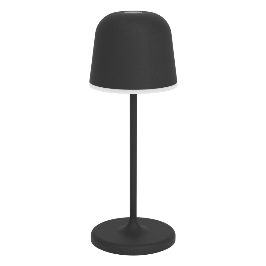 Eglo - Lampada da tavolo ricaricabile a sfioramento dimmerabile per esterni LED/1,8W/5V 2500/3000/4000K 2500 mAh IP54 nera