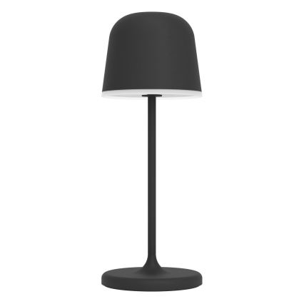 Eglo - Lampada da tavolo ricaricabile a sfioramento dimmerabile per esterni LED/1,8W/5V 2500/3000/4000K 2500 mAh IP54 nera
