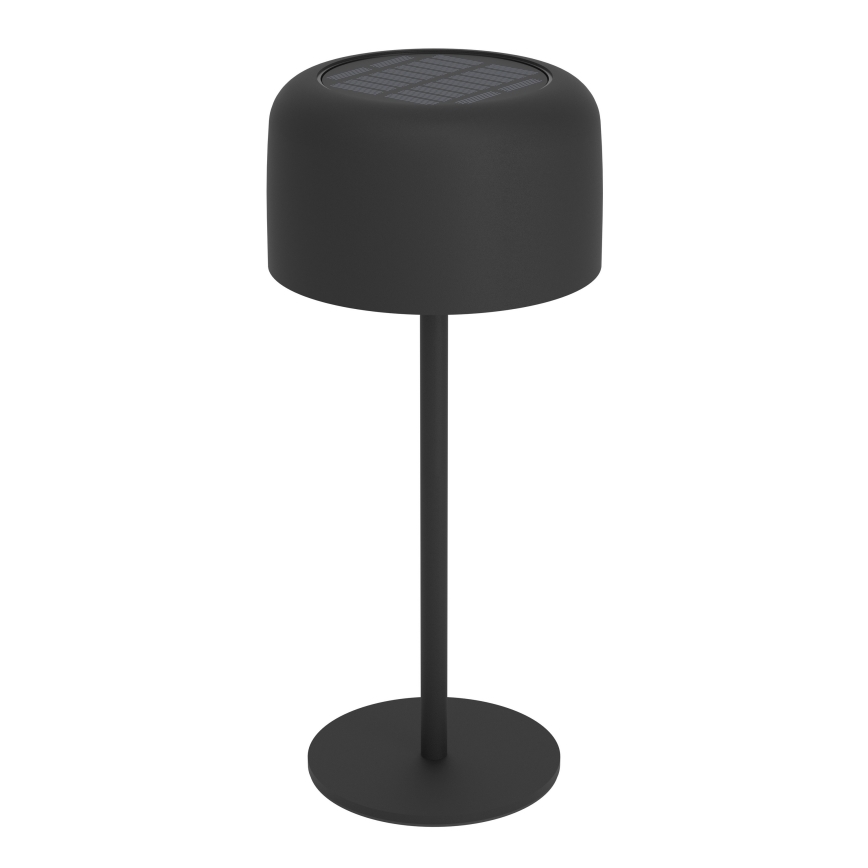 Eglo - Lampada da tavolo ricaricabile solare a LED a sfioramento LED/2,8W/3,7V 1800 mAh IP44 nera
