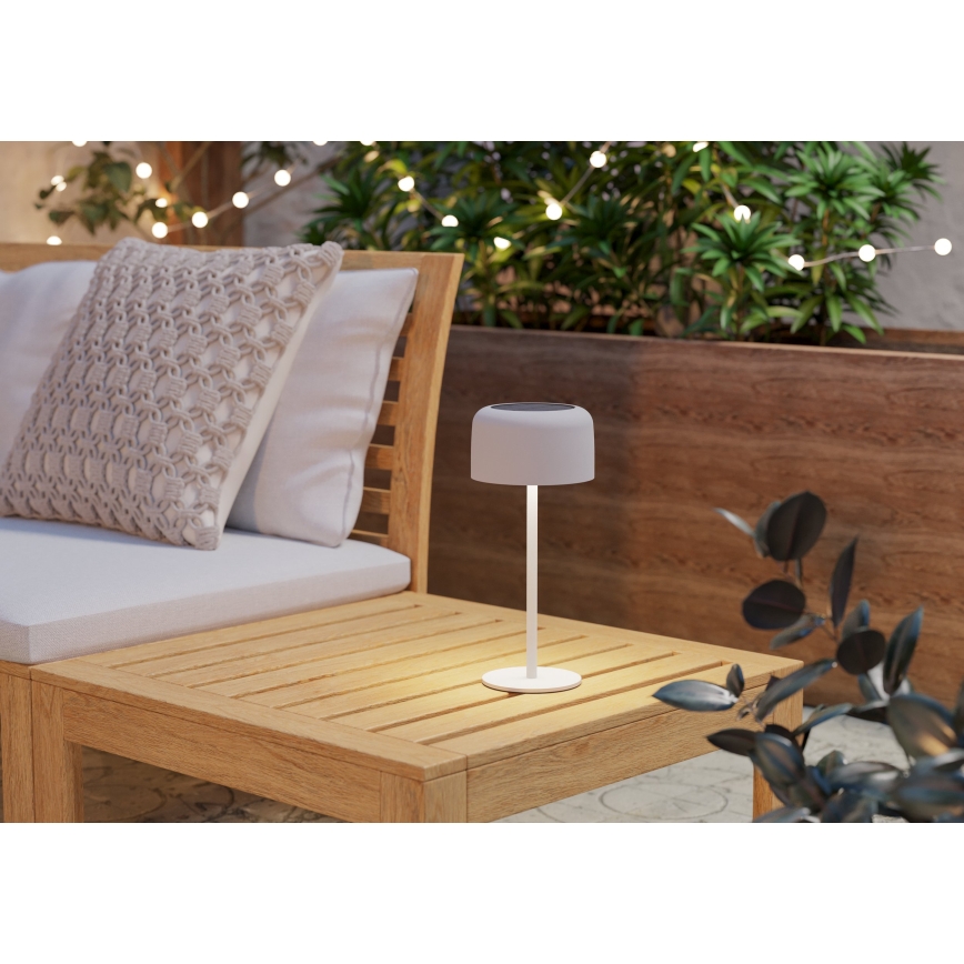 Eglo - Lampada da tavolo LED solare ricaricabile a sfioramento LED/2,8W/3,7V 1800 mAh IP44 bianca