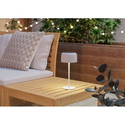 Eglo - LED-Solar-Tischleuchte, wiederaufladbar, mit Touch-Bedienung, LED/2,8W/3,7V 1800 mAh IP44, weiß