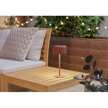 Eglo - Lampada da tavolo solare ricaricabile a LED a sfioramento, LED/2,8W/3,7V 1800 mAh IP44, arancione
