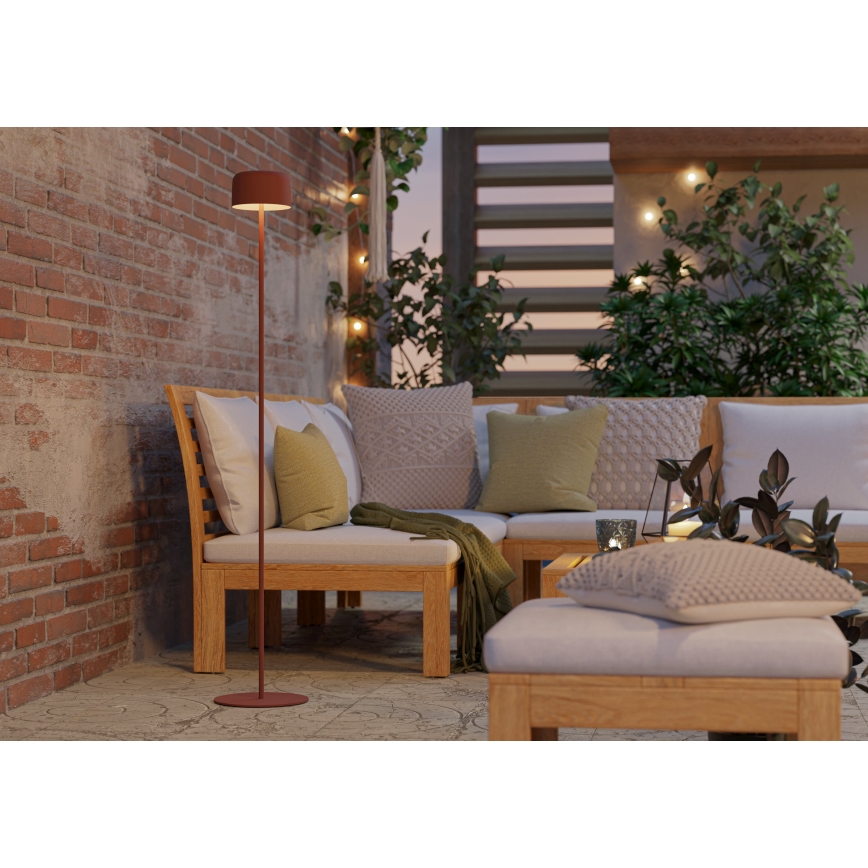 Eglo - Lampada da terra solare ricaricabile a LED a sfioramento LED/2,8W/3,7V 1800 mAh IP44 arancione