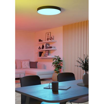 Eglo - Plafoniera LED RGBW dimmerabile LED/36,5W/230V 2700-6500K Ø 69 cm nera