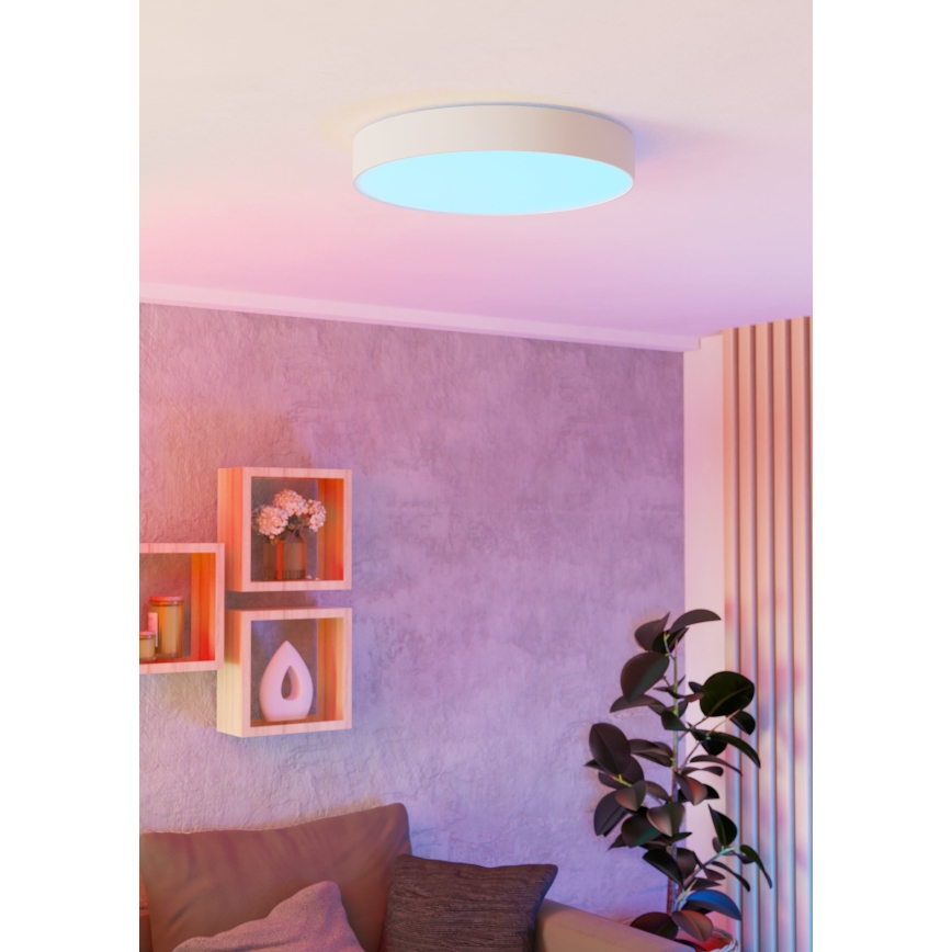 Eglo - Plafoniera dimmerabile LED RGBW LED/26W/230V 2700-6500K diam. 49 cm bianca