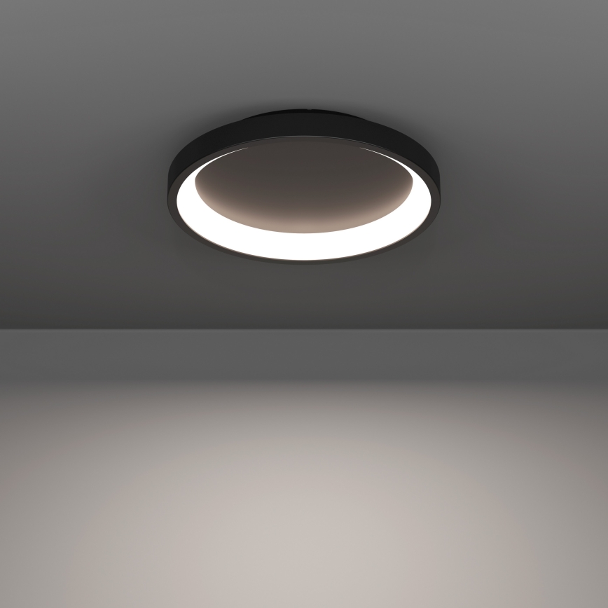 Eglo - Plafoniera da soffitto LED RGBW dimmerabile, 19,6 W, 230 V, 2700–6500 K, Ø 35 cm, nero