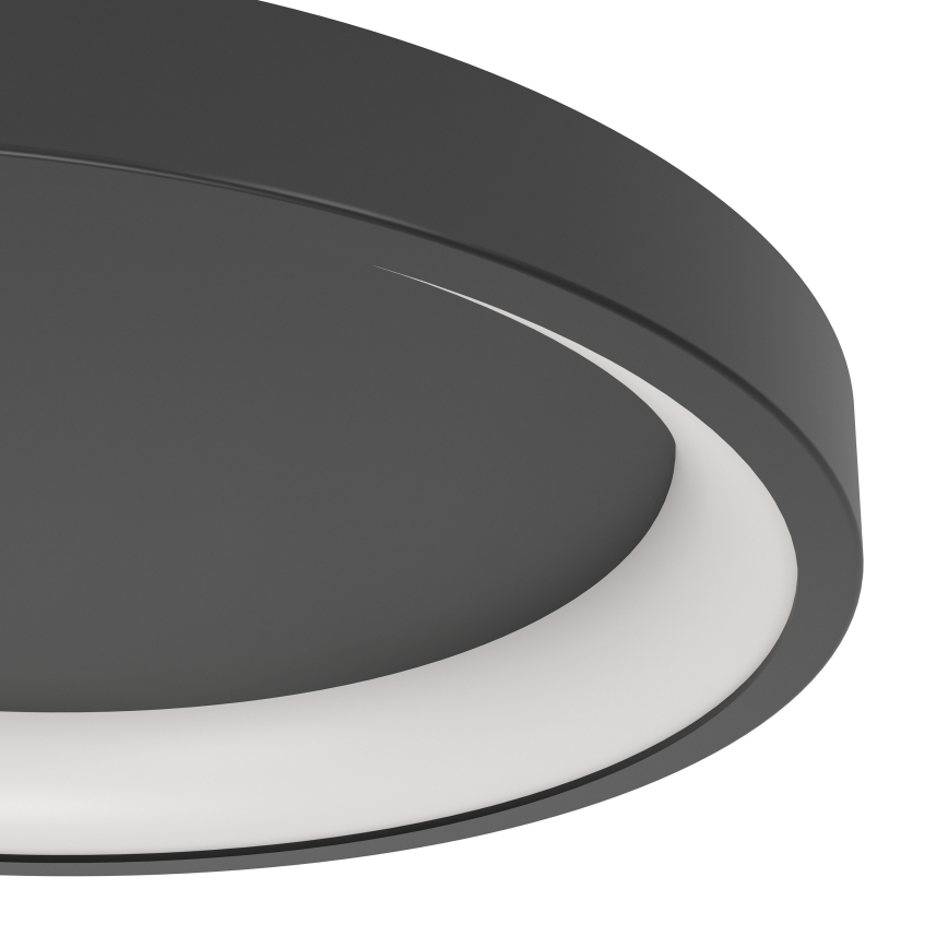 Eglo - Plafonnier LED RGBW dimmable, 19,6 W, 230 V, 2700–6500 K, Ø 35 cm, noir