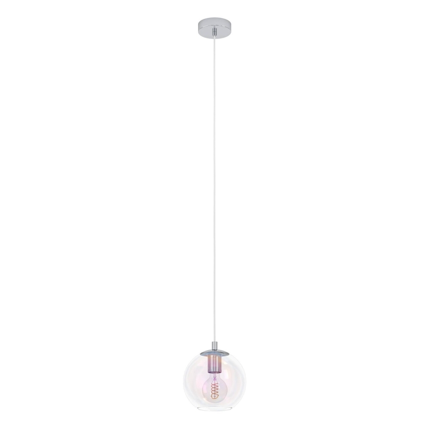 Eglo - Pendelleuchte mit Kabelaufhängung, 1xE27/60W/230V, glänzender Chrom