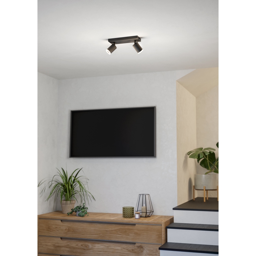 Eglo - LED RGBW dimmbare Spotleuchte 2xLED/3,7W/230V 2700-6500K schwarz