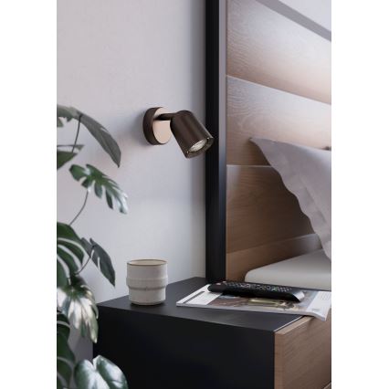 Eglo - Applique spot murale 1xGU10/5W/230V bronze