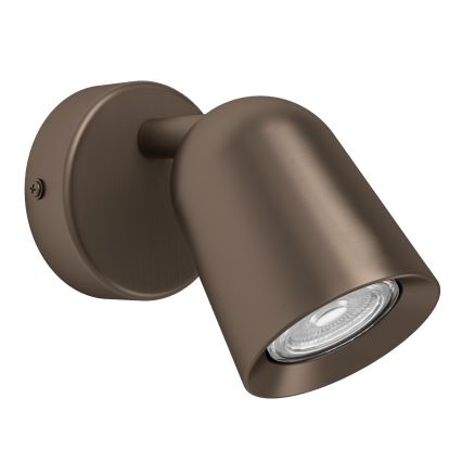Eglo - Faretto da parete 1xGU10/5W/230V, finitura bronzo