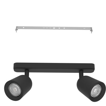 Eglo - Spotleuchte 2xGU10/10W/230V schwarz