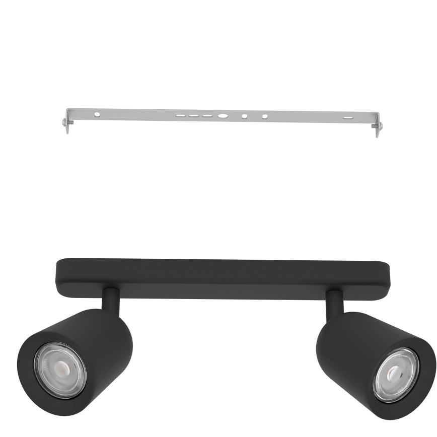 Eglo - Spotleuchte 2xGU10/10W/230V schwarz