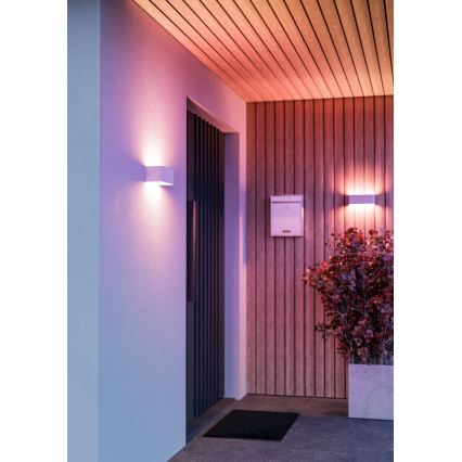 Eglo - Applique murale d'extérieur LED RGBW dimmable LED/10W/230V 2700-6500K IP55 blanc