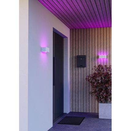 Eglo - Applique murale d'extérieur LED RGBW dimmable LED/10W/230V 2700-6500K IP55 blanc