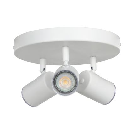 Eglo - Faretto da bagno 3x GU10/5W/230V Ø 25 cm IP44, bianco