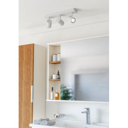 Eglo - Badezimmer-Spotleuchte 3xGU10/5W/230V IP44 weiß
