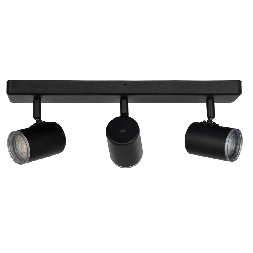 Eglo - Faretto da bagno 3xGU10/5W/230V IP44 nero