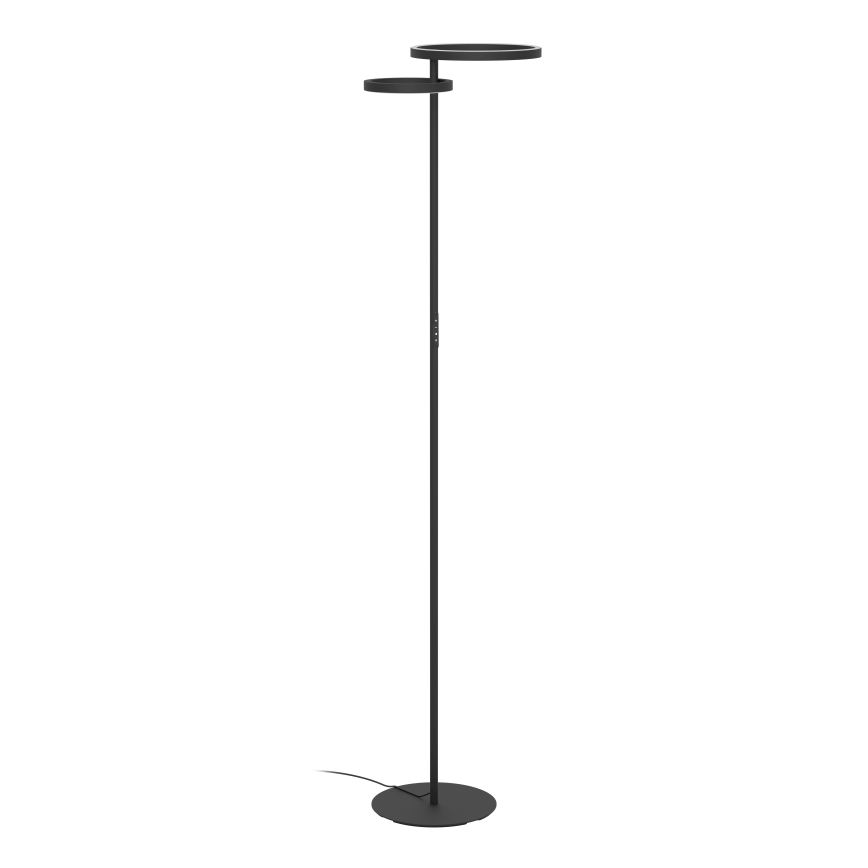 Eglo - Lampada da terra dimmerabile a LED LED/16W/230V + LED/12W nera