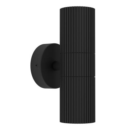 Eglo - Applique murale d'extérieur 2xGU10/28W/230V IP44 noire
