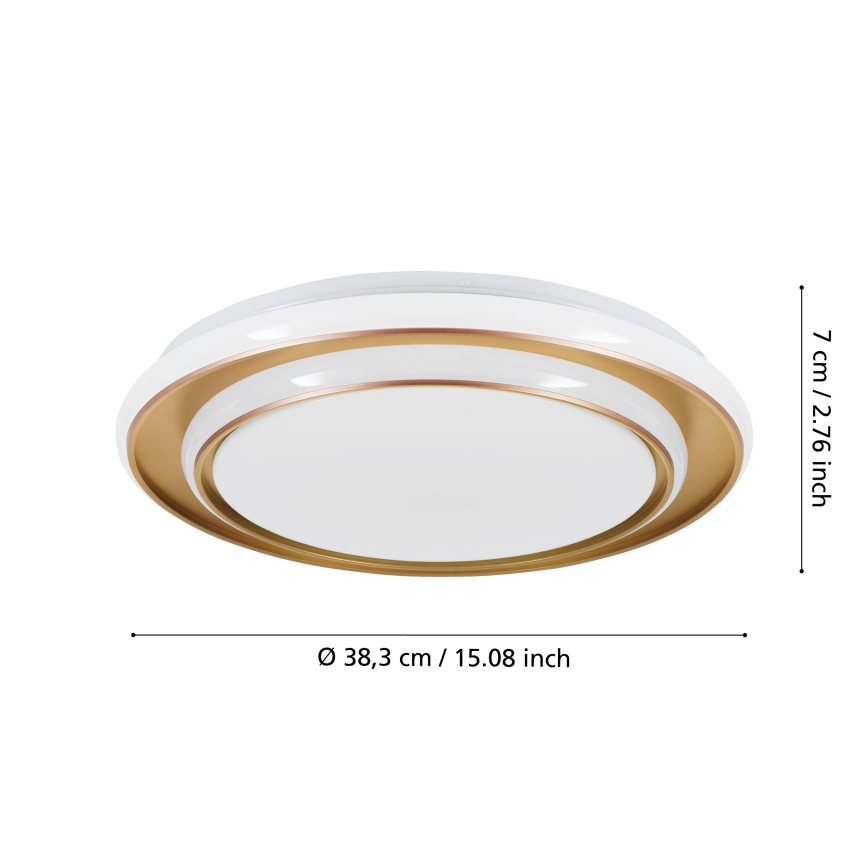 Eglo - LED-Deckenleuchte LED/24W/230V Ø 40 cm goldfarben