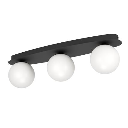 Eglo - Plafoniera LED per bagno 3xG9/4,2W/230V IP44 nero