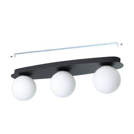 Eglo - Plafoniera LED per bagno 3xG9/4,2W/230V IP44 nero