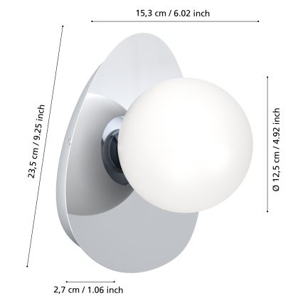 Eglo - Applique LED da bagno 1xG9/4,2W/230V IP44 cromo lucido