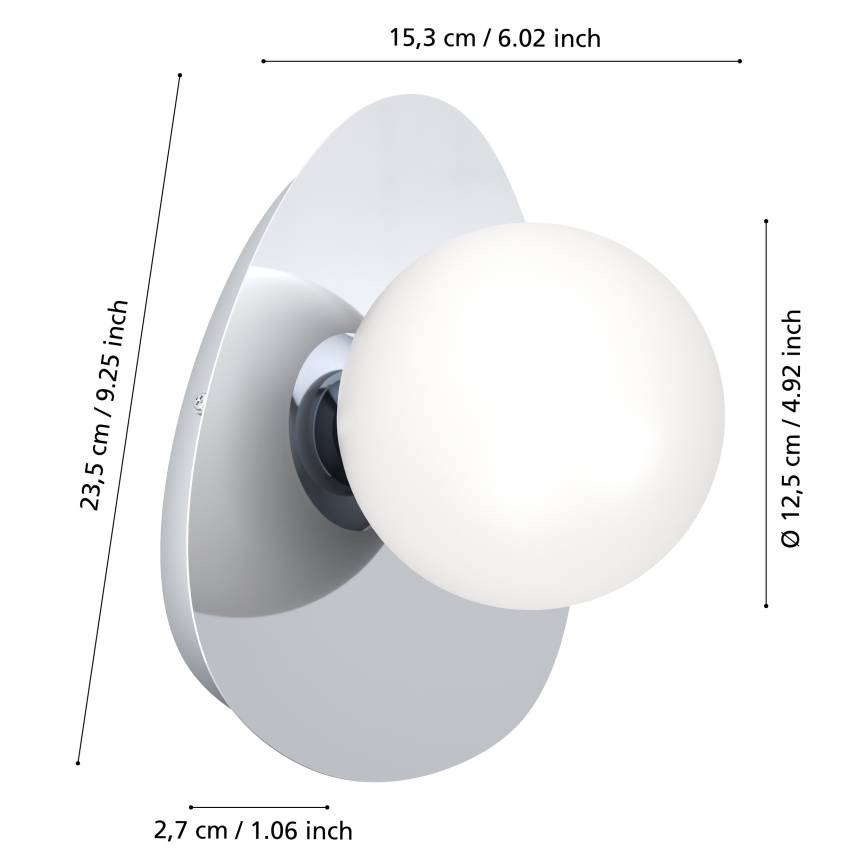 Eglo - Applique murale LED pour salle de bains 1xG9/4,2W/230V IP44 chrome brillant