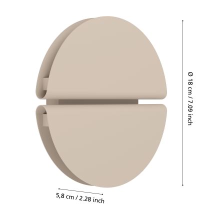 Eglo - LED-Außenwandleuchte LED/4,5 W/230 V 2700/4000/6500 K IP44 beige