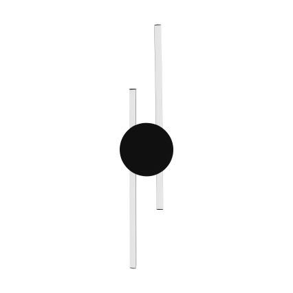 Eglo - Applique murale LED/20W/230V + LED/0,91W noire