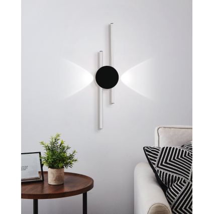 Eglo - Applique murale LED/20W/230V + LED/0,91W noire