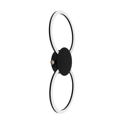 Eglo - Applique da parete LED/20W/230V + LED/0,91W nera