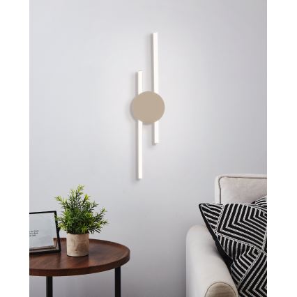 Eglo - LED-Wandleuchte LED/20W/230V + LED/0,91W beige