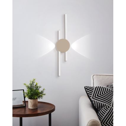 Eglo - LED-Wandleuchte LED/20W/230V + LED/0,91W beige
