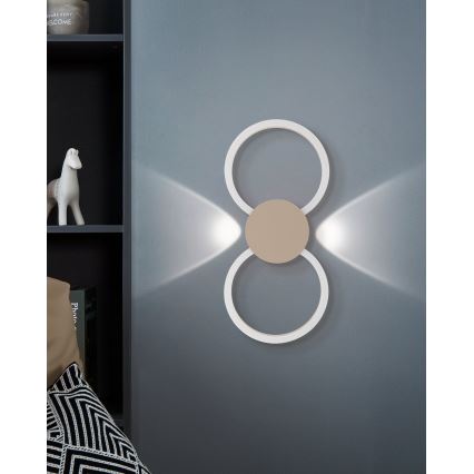 Eglo - Lampada da parete LED/20W/230V + LED/0,91W beige