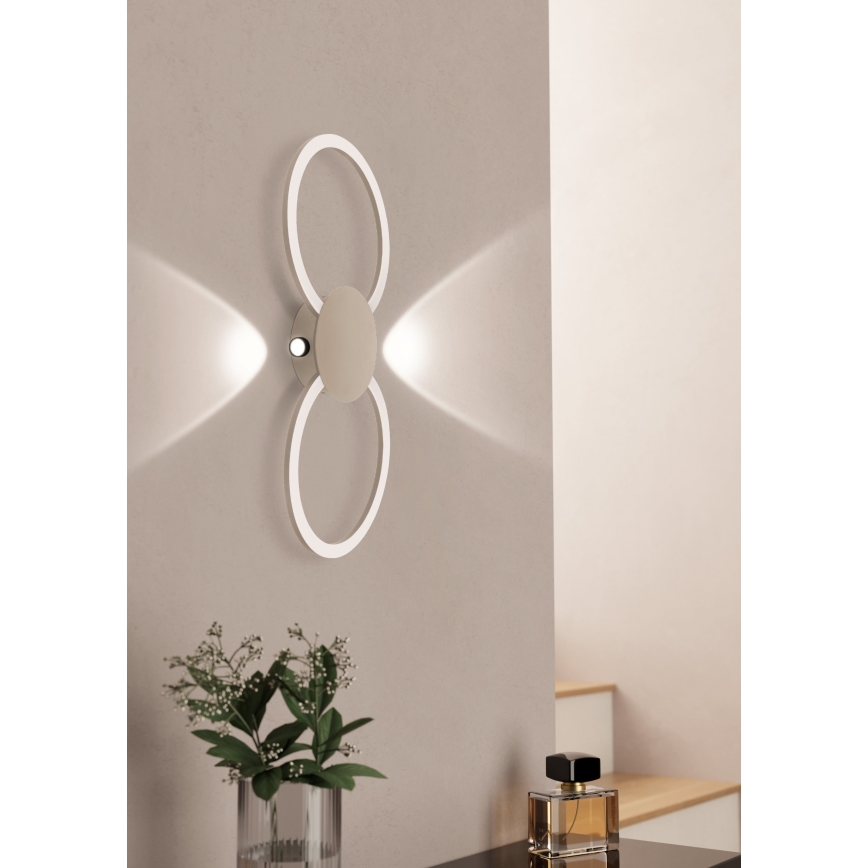 Eglo - Lampada da parete LED/20W/230V + LED/0,91W beige