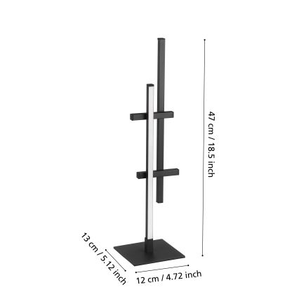 Eglo - Lampada da tavolo a LED 6,5 W/230 V, nera