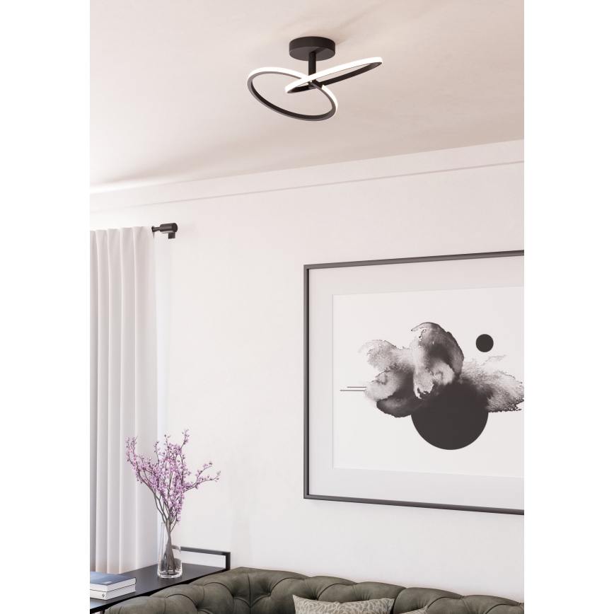 Eglo - LED-Deckenleuchte LED/12W/230V 2700/4000/6500K schwarz