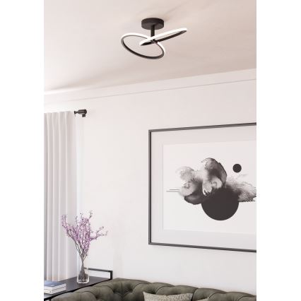 Eglo - Plafoniera LED/12W/230V 2700/4000/6500K nera